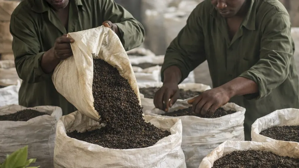 Tea sacks ready for export at Saman’s Mombasa warehouse