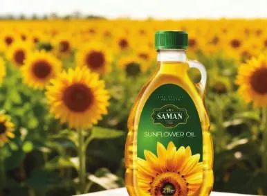 Saman refined sunflower oil bottle