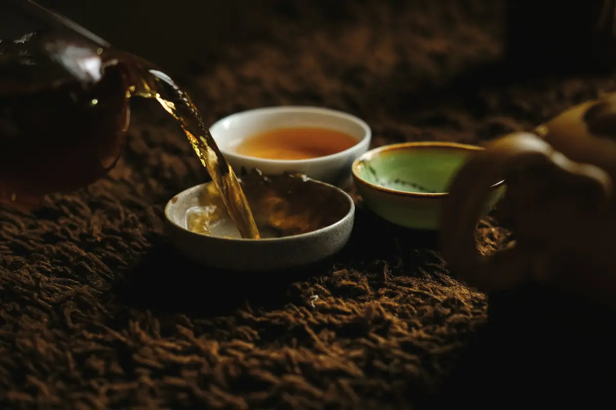Tea being poured