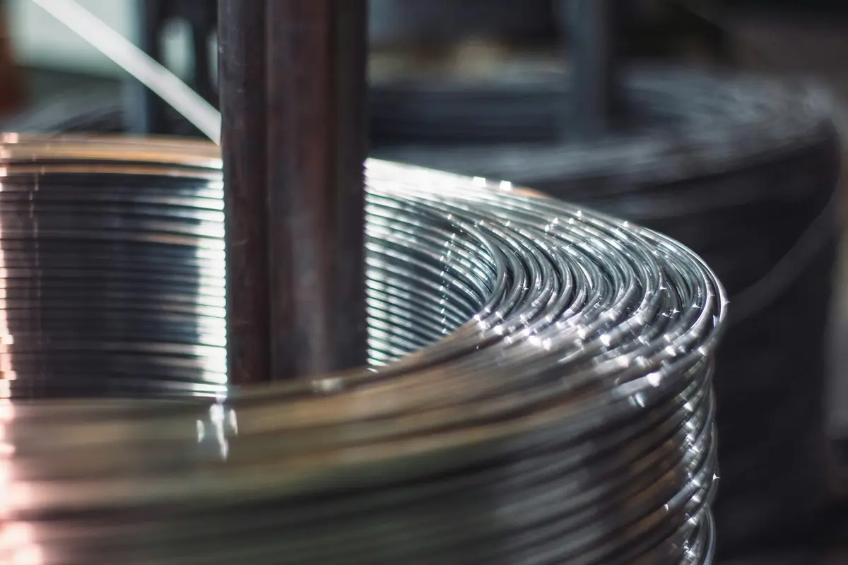 A coil of steel wire rod